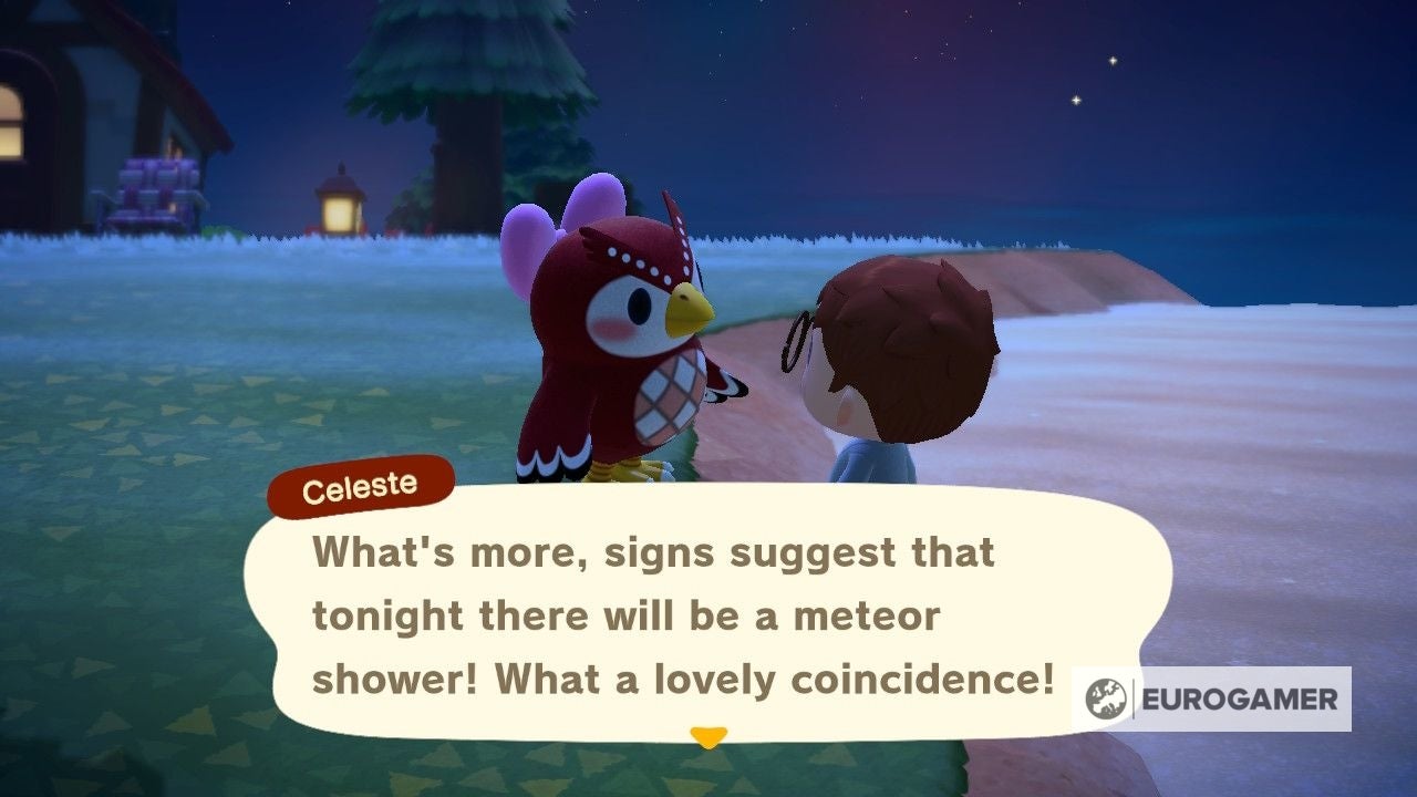Animal Crossing shooting stars How to wish upon meteor showers, get